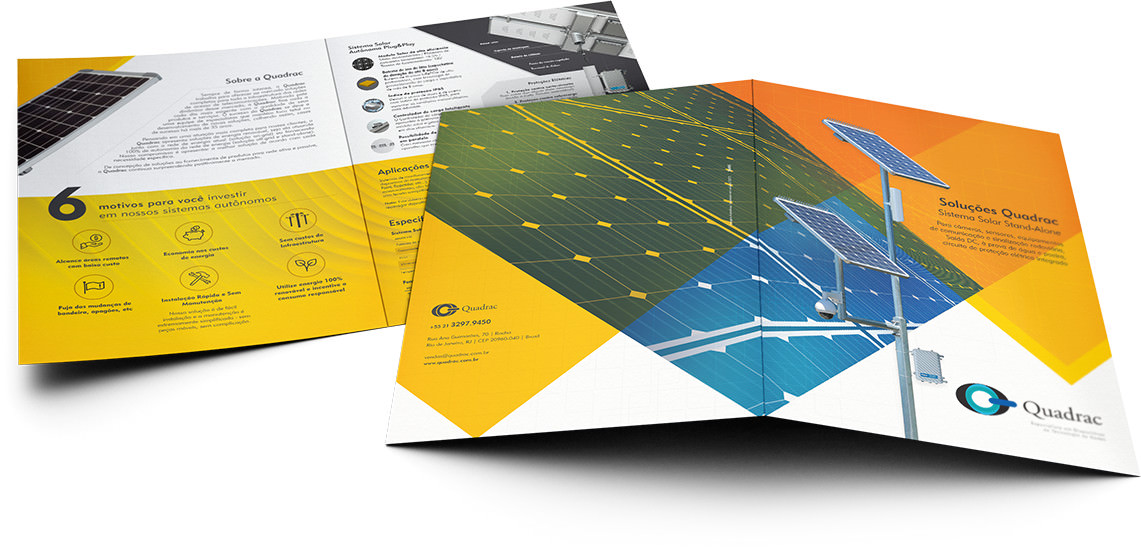 Folder A3 Quadrac | Agência Pulse - Branding e Comunicação