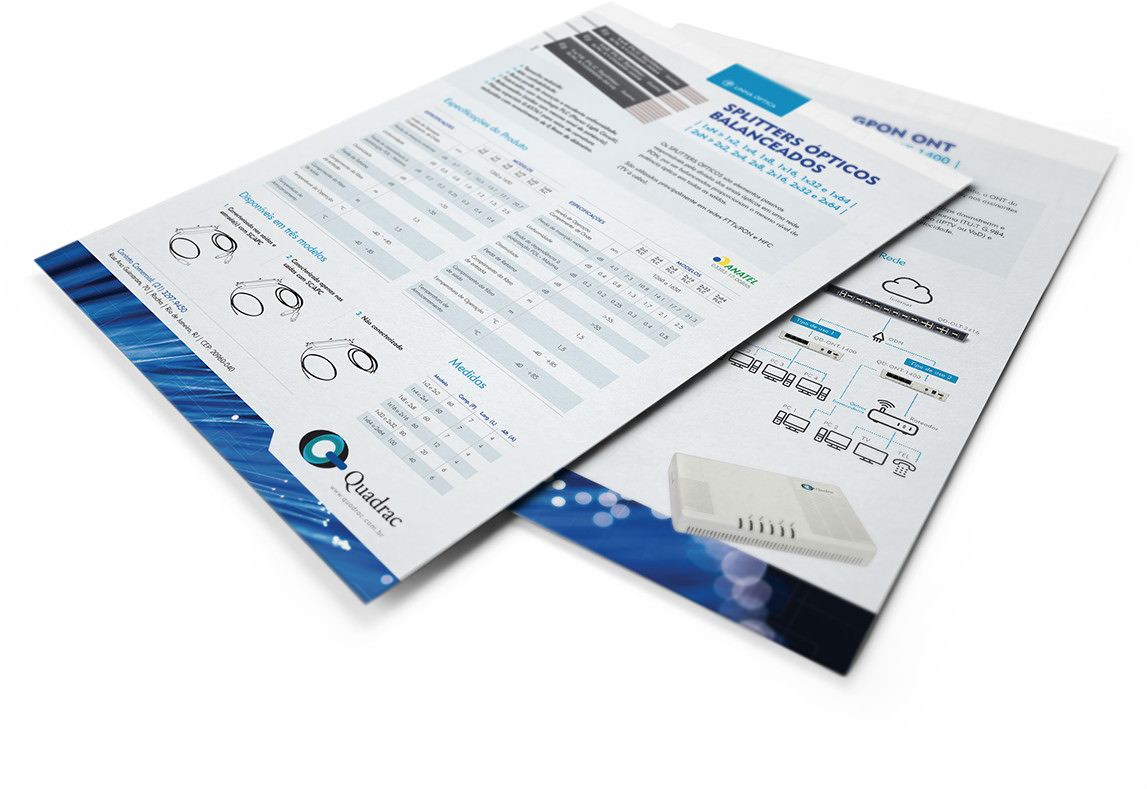 Lâminas A4 para Produtos Quadrac | Agência Pulse - Branding e Comunicação