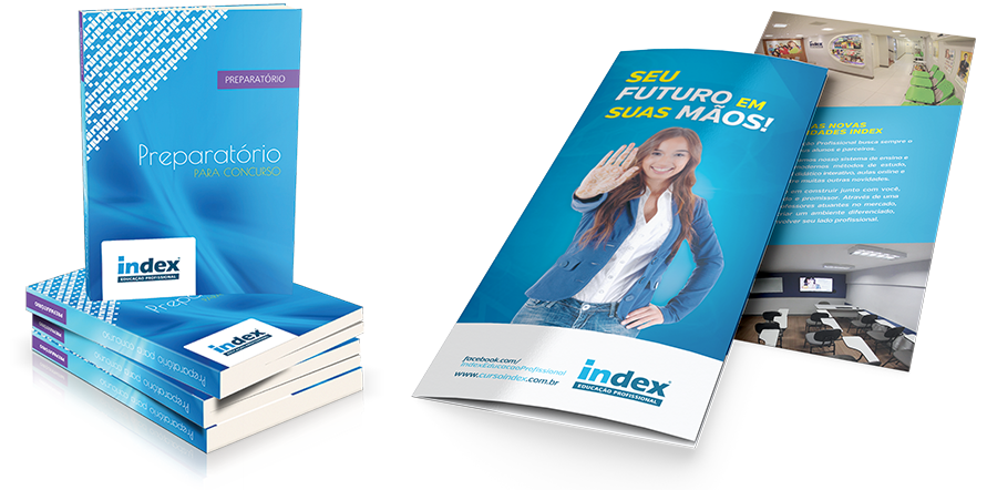 Index Cursos Profissionais | Criação de folheteria, com folders, panfletos e impressos especiais | Educação, Escolas e Cursos