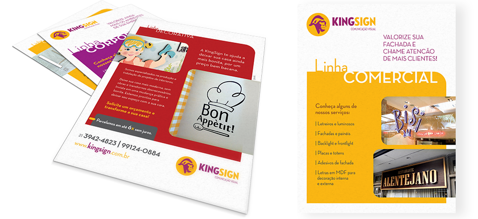 Criação e design de folders e impressos