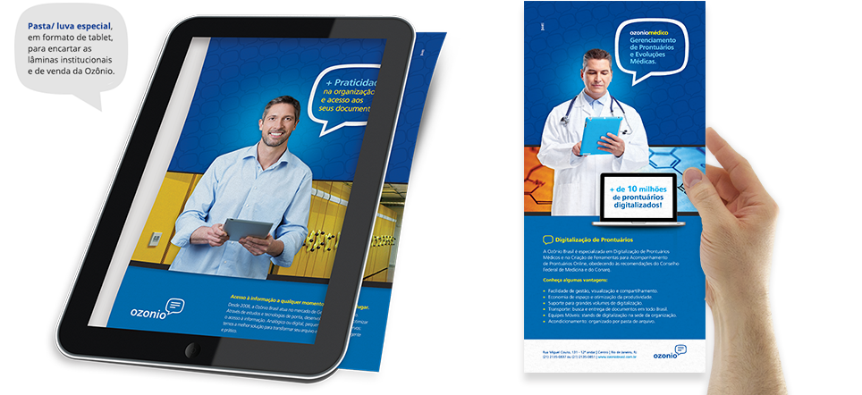 Ozônio Brasil | Criação e design de folder especial para apresentação | Tecnologia e Informática